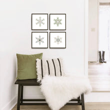 Load image into Gallery viewer, Christmas Snowflake Art Print Set