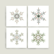 Load image into Gallery viewer, Christmas Snowflake Art Print Set