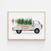 Load image into Gallery viewer, Christmas Tree Truck Art Print