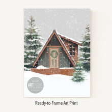 Load image into Gallery viewer, Rustic A-Frame Christmas Art Print