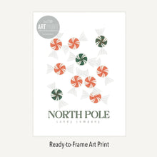 Load image into Gallery viewer, Peppermint Candy North Pole Candy Company Art Print