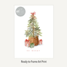 Load image into Gallery viewer, Be Merry Christmas Tree Art Print
