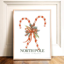 Load image into Gallery viewer, Candy Cane North Pole Candy Company Art Print