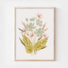 Load image into Gallery viewer, Boho Flower Art Print - Blue