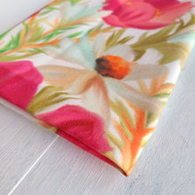 Load image into Gallery viewer, Pink Anemone Linen Cotton Tea Towel