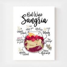 Load image into Gallery viewer, Red Wine Sangria Art Print