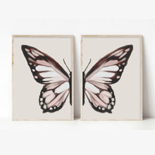 Load image into Gallery viewer, Boho Butterfly Wing Art Print Set