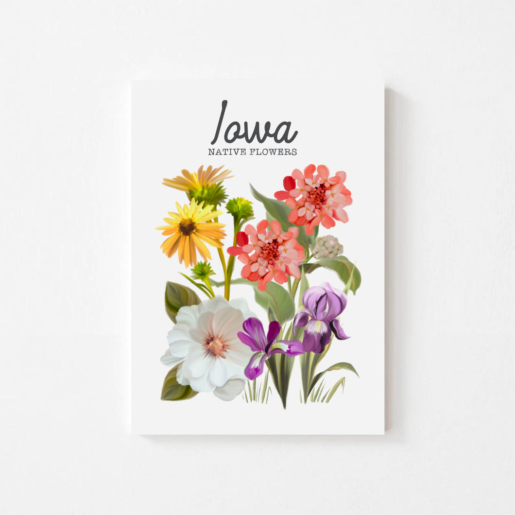 Iowa Native Flower Art Print