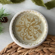 Load image into Gallery viewer, Hand-Painted Round Gold Trinket Dish