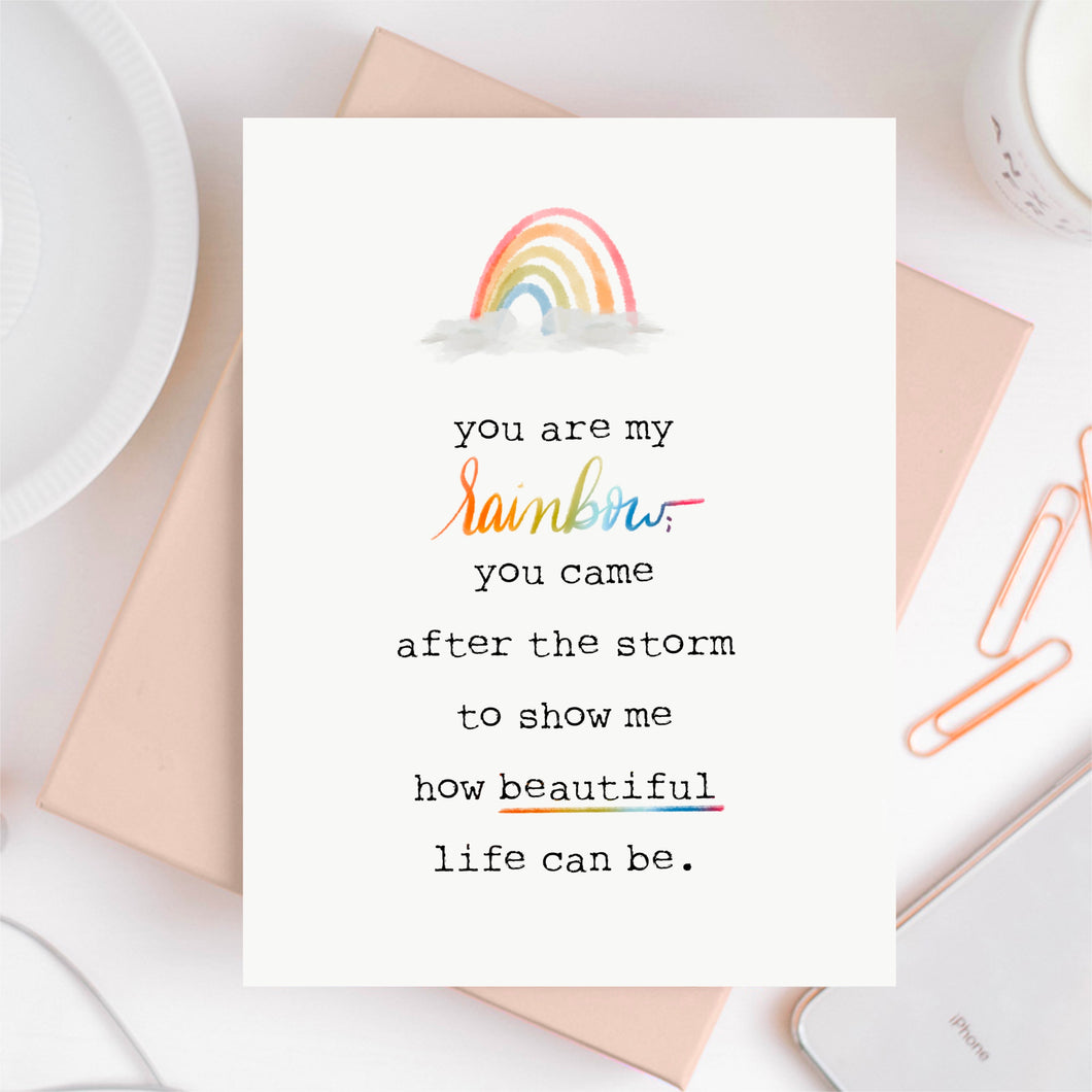 You Are My Rainbow Card