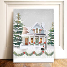 Load image into Gallery viewer, Winter Christmas House Art Print