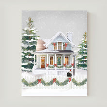 Load image into Gallery viewer, Winter Christmas House Art Print