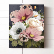 Load image into Gallery viewer, Navy and Blush Floral Art Print