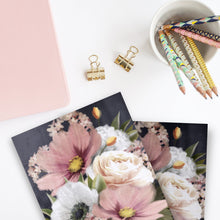 Load image into Gallery viewer, Blush Pink and Navy Floral Note Card