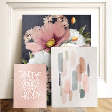 Load image into Gallery viewer, Navy and Blush Floral Art Print