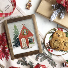 Load image into Gallery viewer, Red Christmas House Art Print