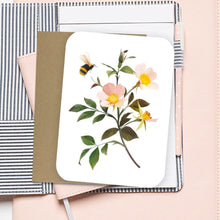 Load image into Gallery viewer, Primroses and Bumble Bees Card