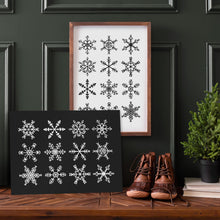 Load image into Gallery viewer, White Snowflakes Art Print