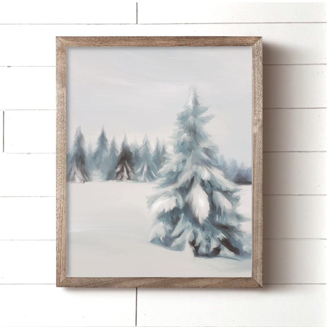 Winter Snow Landscape Art Print