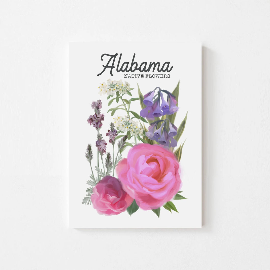 Alabama Native Flower Art Print