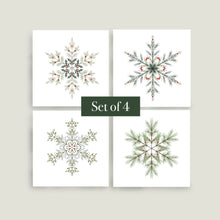 Load image into Gallery viewer, Christmas Snowflake Art Print Set
