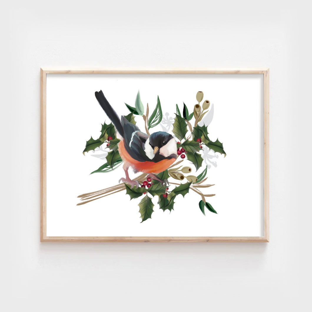 Christmas Songbird I Art Print