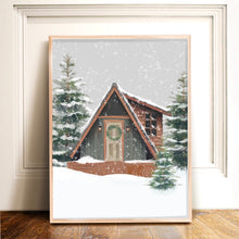 Load image into Gallery viewer, Rustic A-Frame Christmas Art Print
