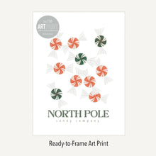 Load image into Gallery viewer, Peppermint Candy North Pole Candy Company Art Print
