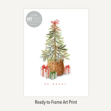 Load image into Gallery viewer, Be Merry Christmas Tree Art Print
