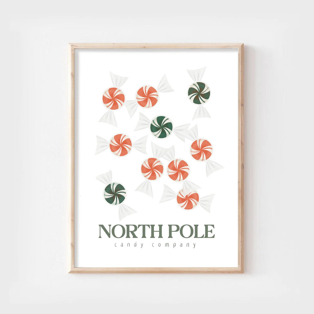 Peppermint Candy North Pole Candy Company Art Print