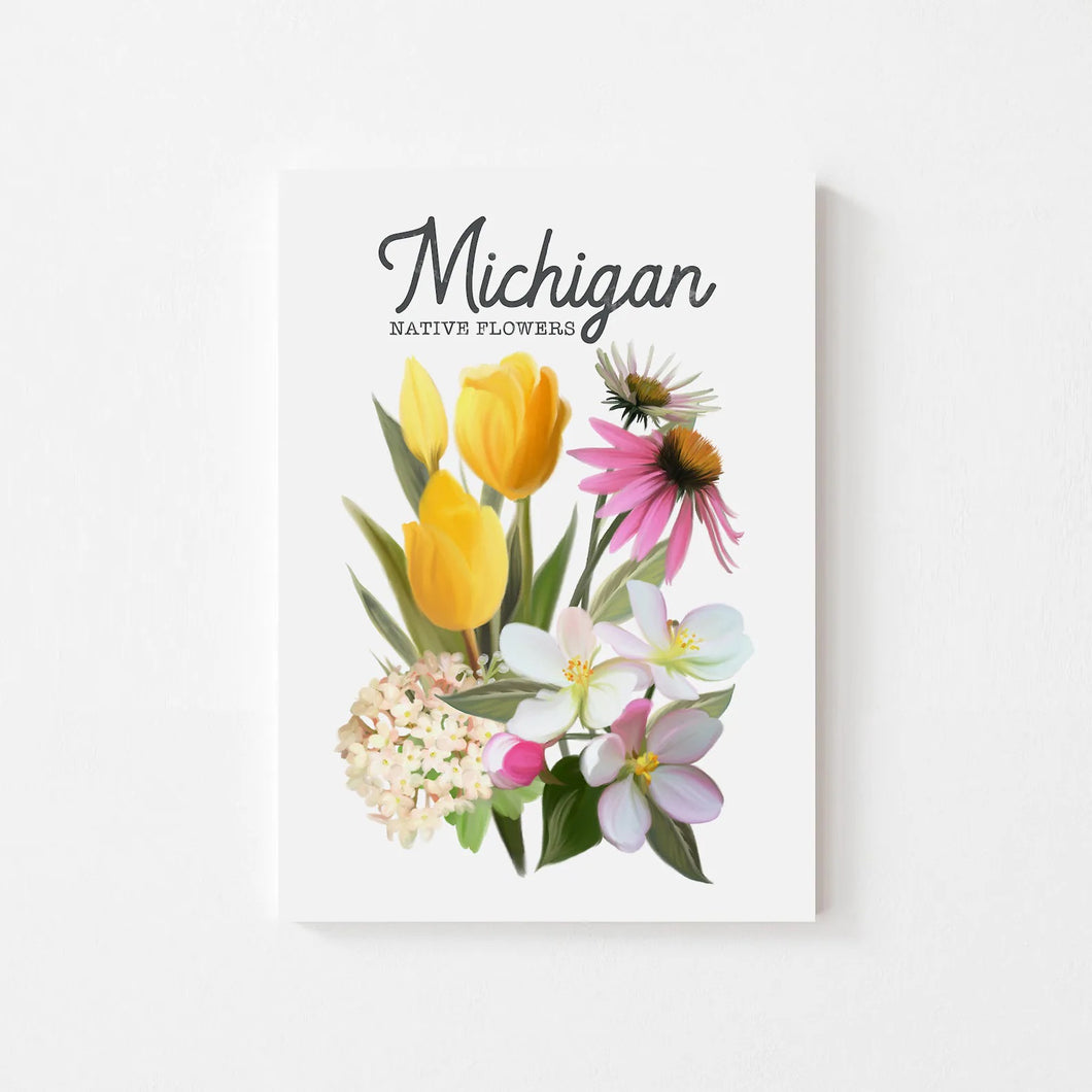 Michigan Native Flower Art Print
