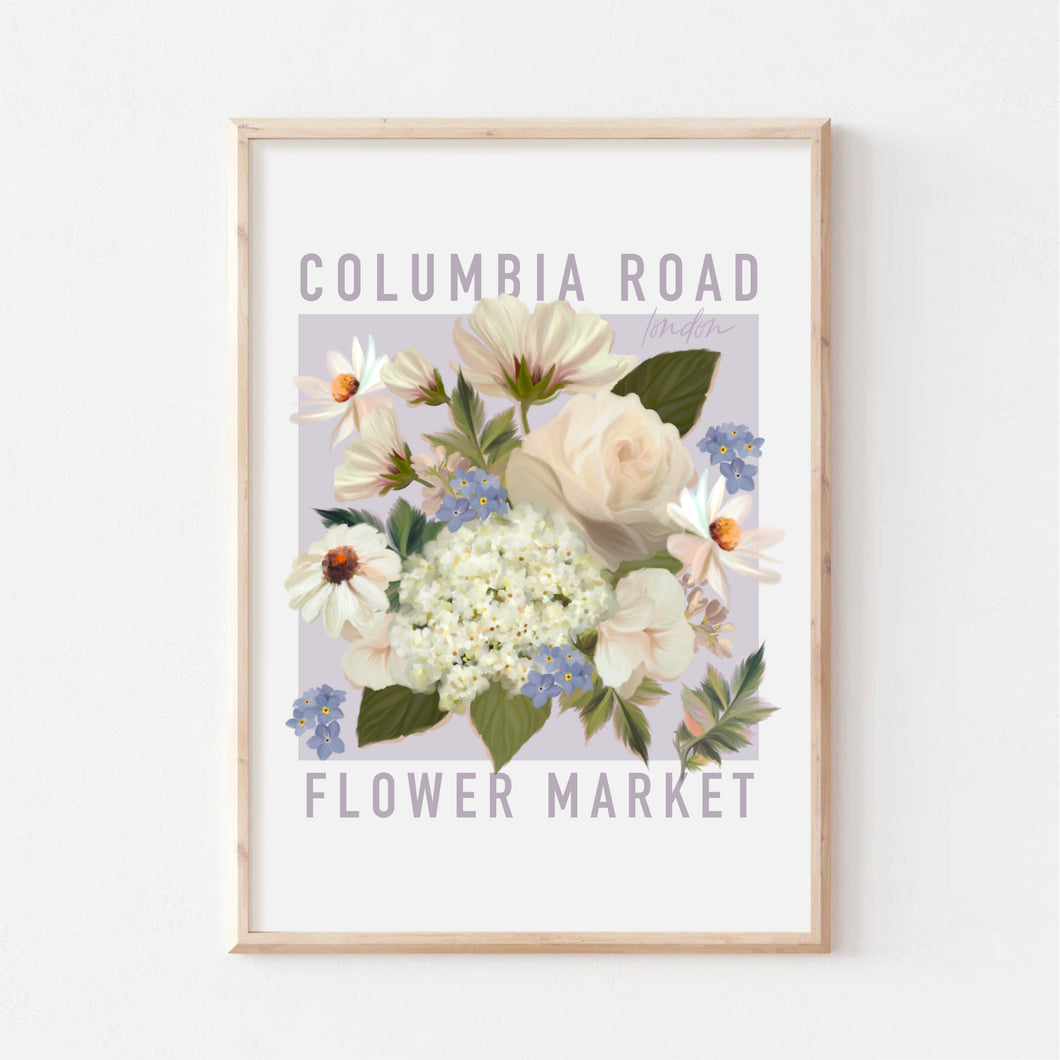 Columbia Road Flower Market Art Print