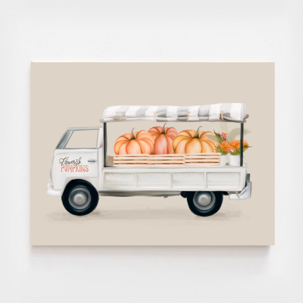 Pumpkin Farm Truck Art Print