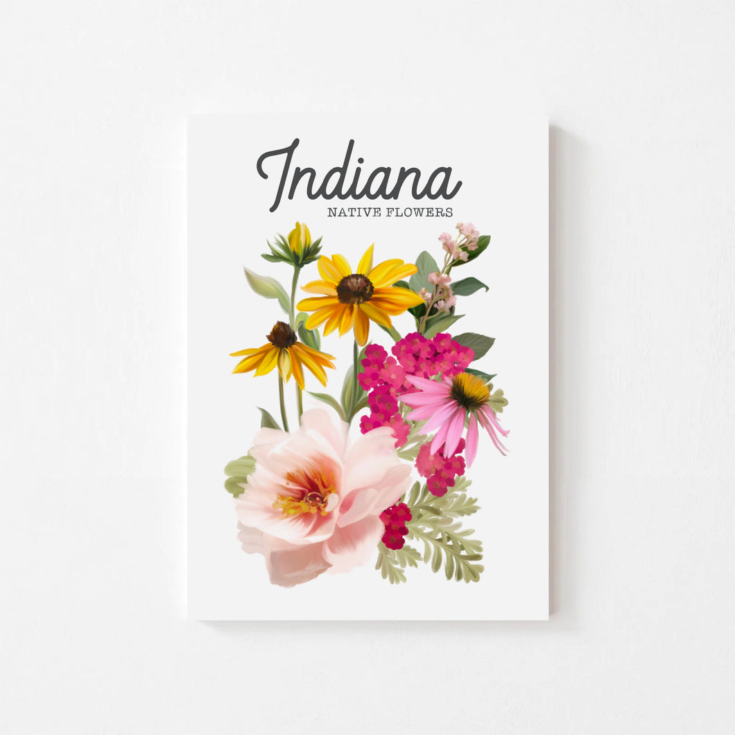 Indiana Native Flower Art Print