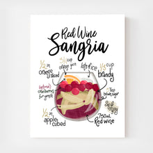 Load image into Gallery viewer, Red Wine Sangria Art Print
