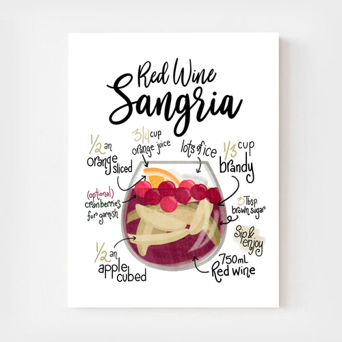 Red Wine Sangria Art Print