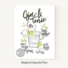 Load image into Gallery viewer, Gin &amp; Tonic Art Print
