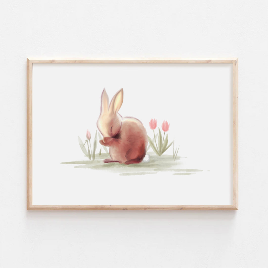 “A Bunny Named Tulip” Art Print