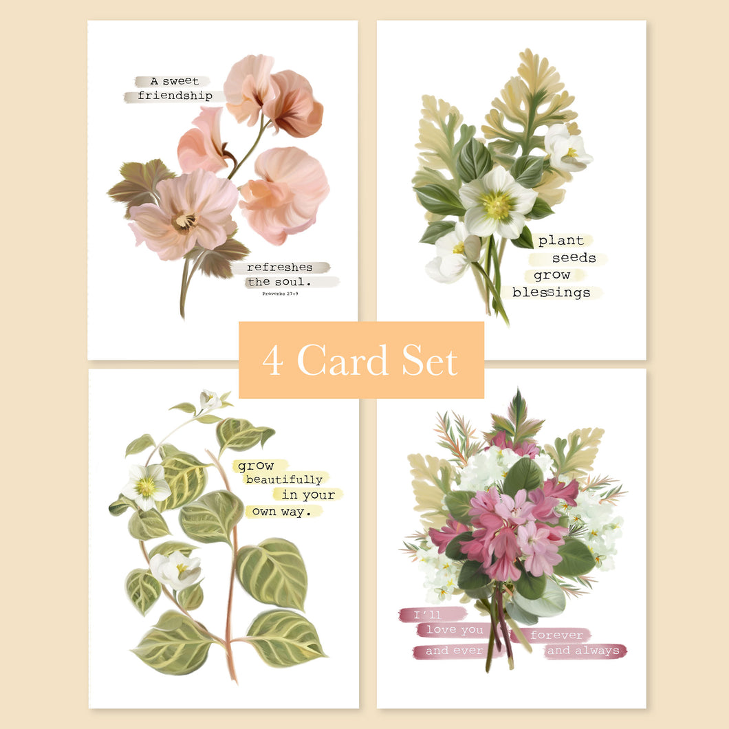 Floral Type Notecard Set
