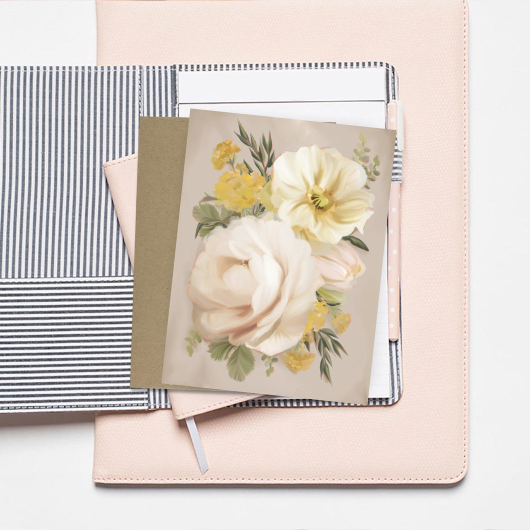 Everyday Blossom Note Card (beige)