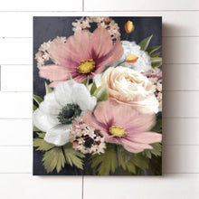 Load image into Gallery viewer, Navy and Blush Floral Art Print
