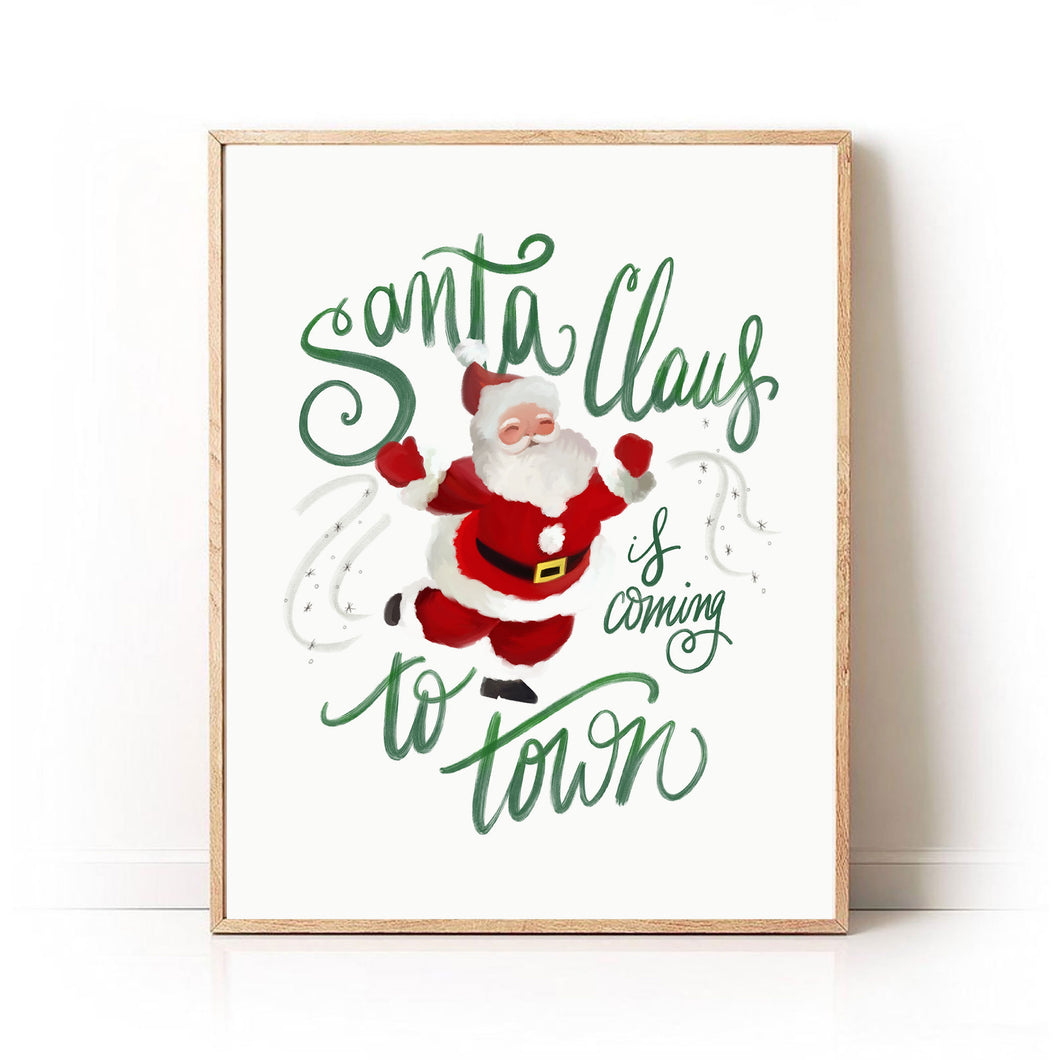 Santa Claus is Coming to Town Art Print