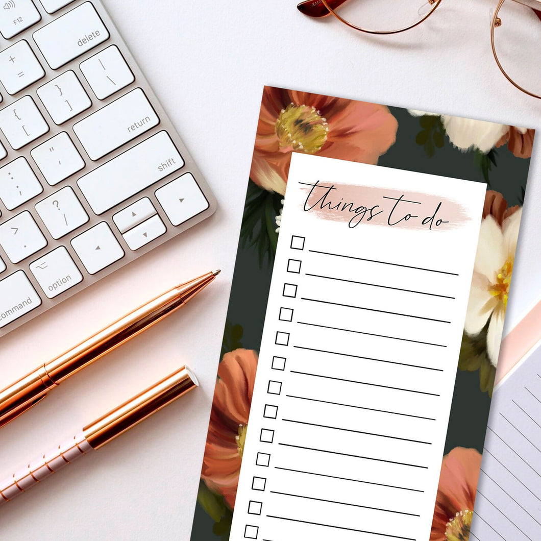 Things To-Do Floral Notepad