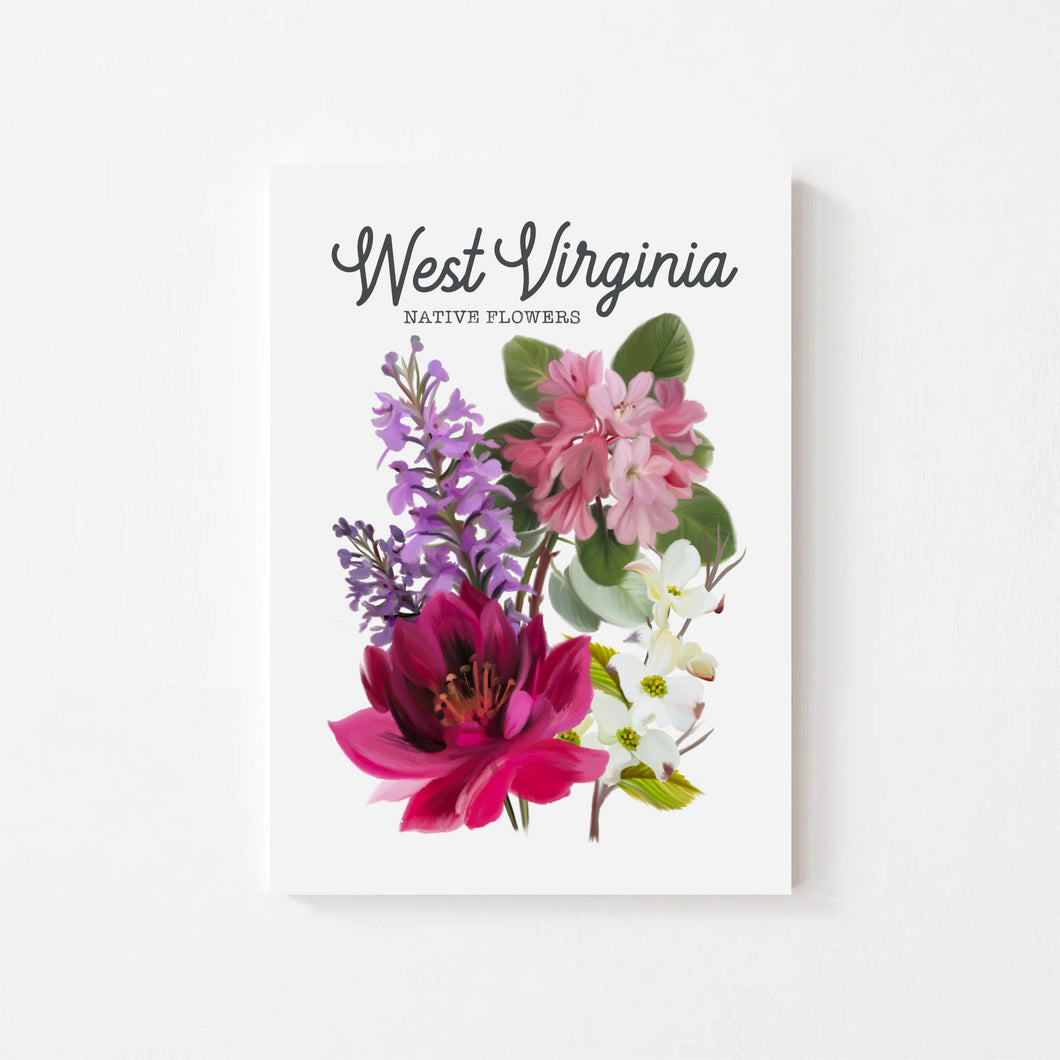 West Virginia Native Flower Art Print