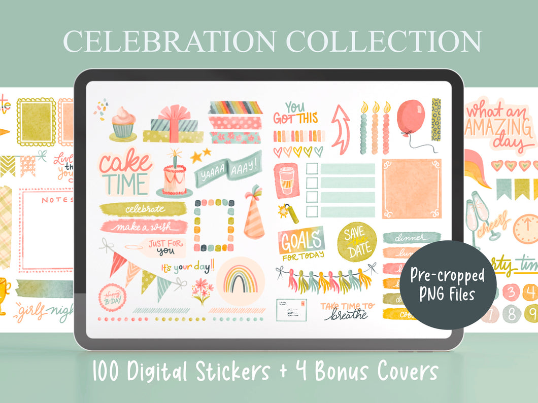 Celebration Planner Stickers *DIGITAL DOWNLOAD*
