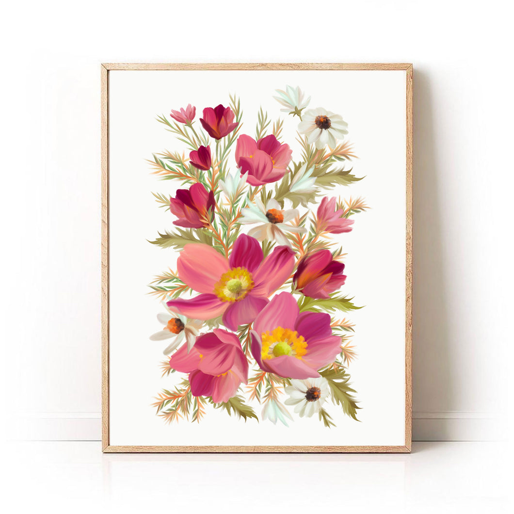 Daisies and Wildflowers Art Print