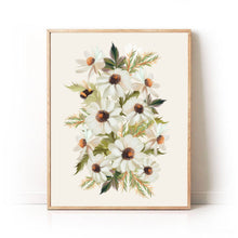Load image into Gallery viewer, Daises and Honey Bees Art Print
