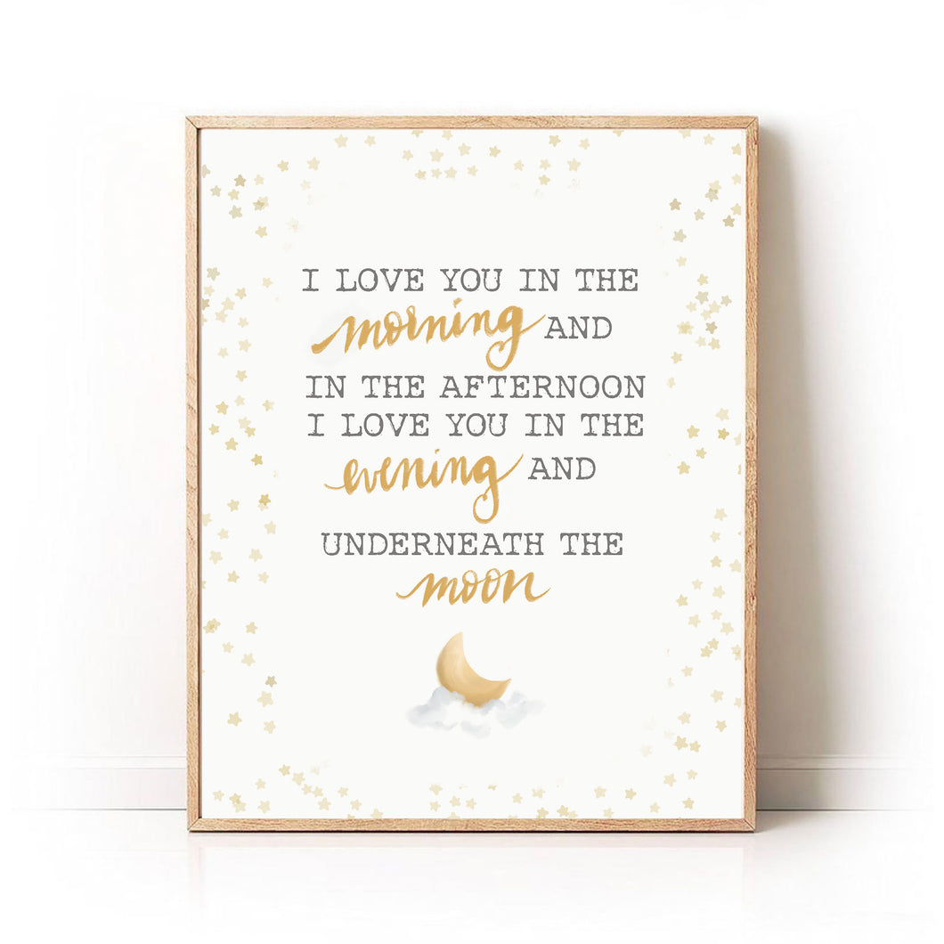 I Love You in the Morning Art Print