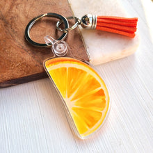 Load image into Gallery viewer, Orange Slice Keychain
